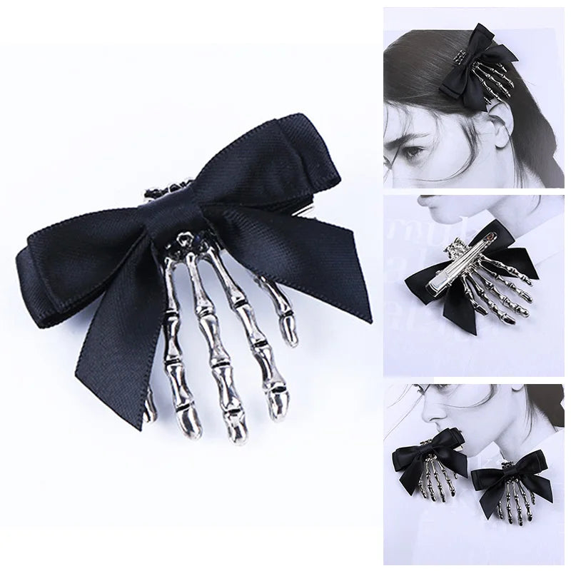 Limited Stock! Bow Skull Clip