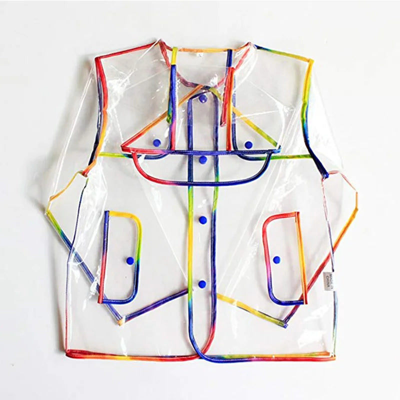 Transparent Rainbow Edge Kids Raincoat