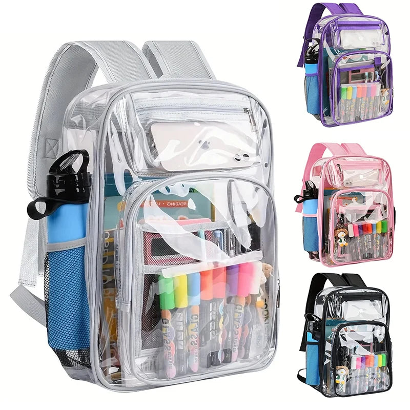 Clear Backpack, Large Heavy Duty PVC Transparent Backpack