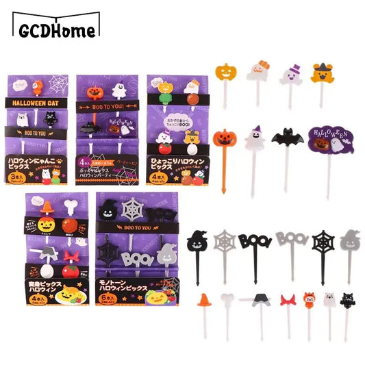 3-6pc Cartoon Halloween Food Fork