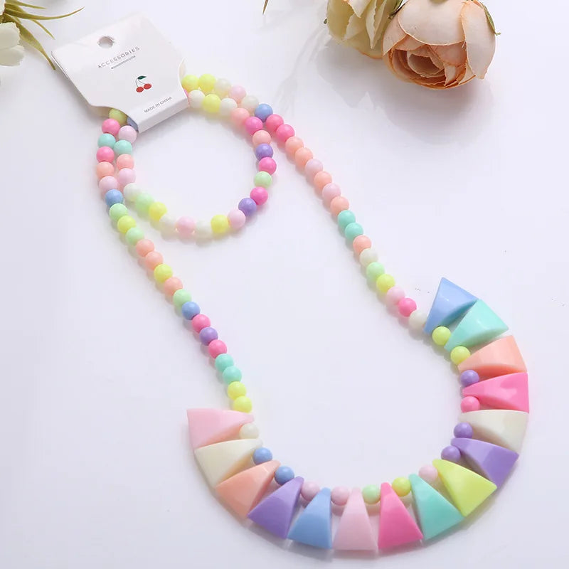 2pcs Colorful Candy Girls Jewelry