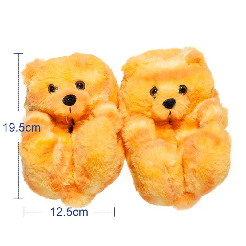 Children's Warm Teddy Bear Slippers