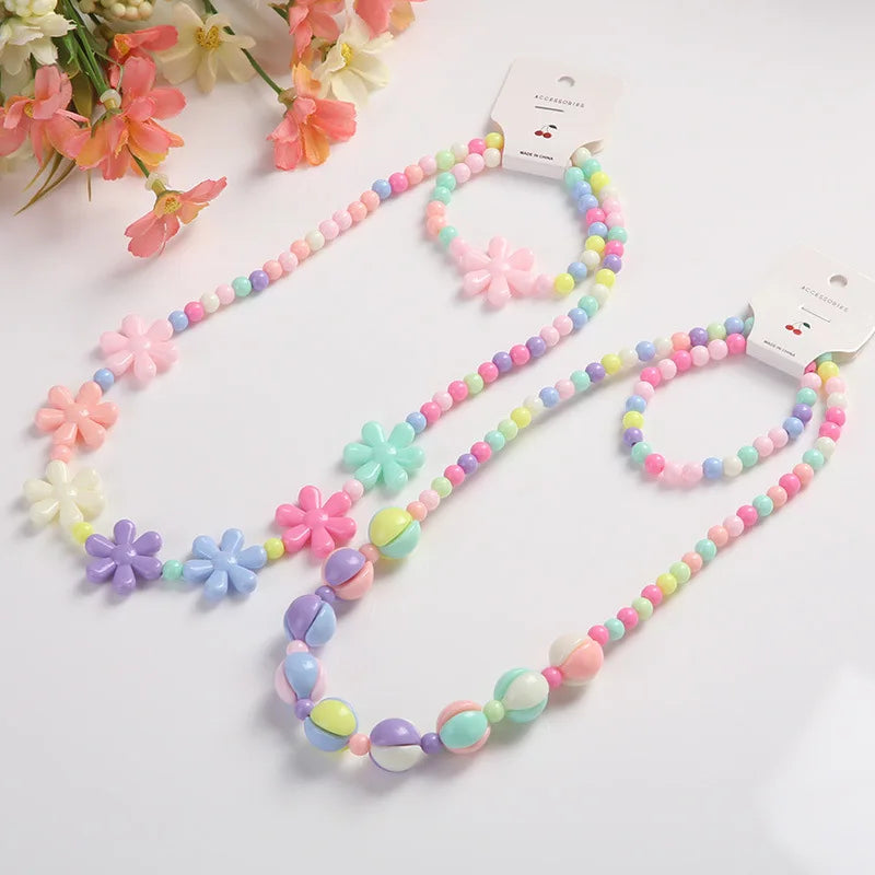 2pcs Colorful Candy Girls Jewelry