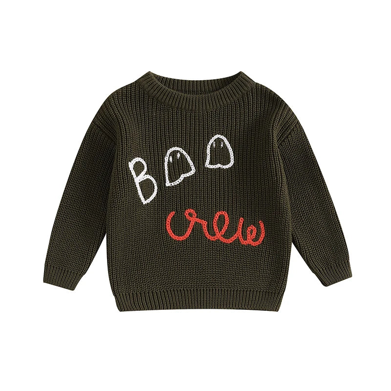 Embroidered Long Sleeve Girls Sweater