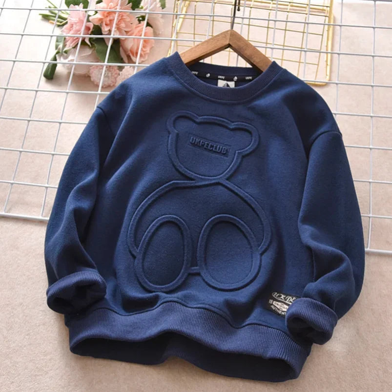 Bear Sweatshirt Long Sleeve Pullover