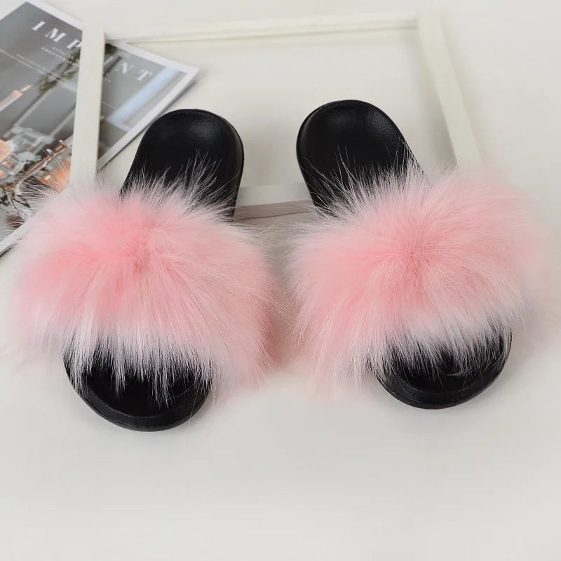 Fluffy Faux Fur Slippers