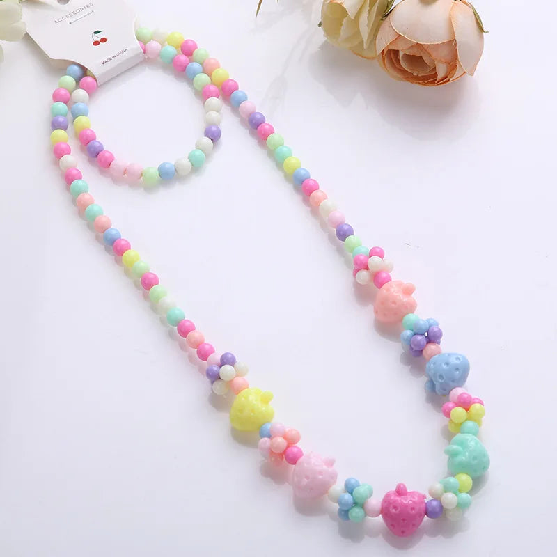 2pcs Colorful Candy Girls Jewelry