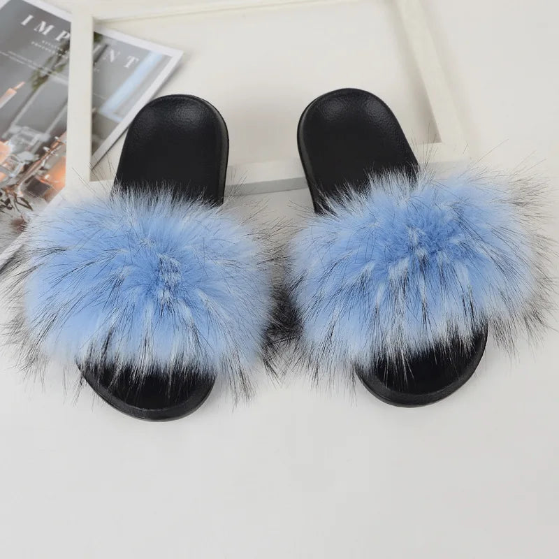 Fluffy Faux Fur Slippers