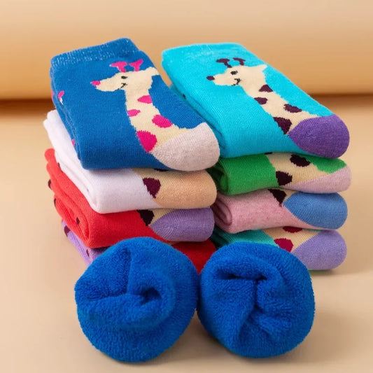 5 Pairs Kids Warm Thick Cotton Socks