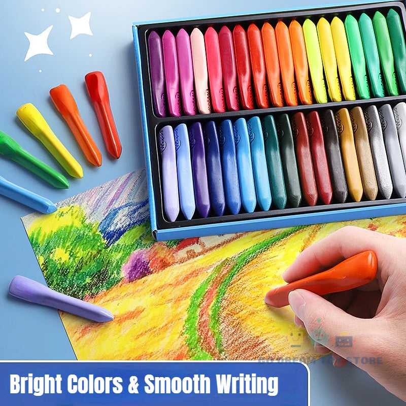 24/12PCS Colorful Crayons Safe Non-Toxic