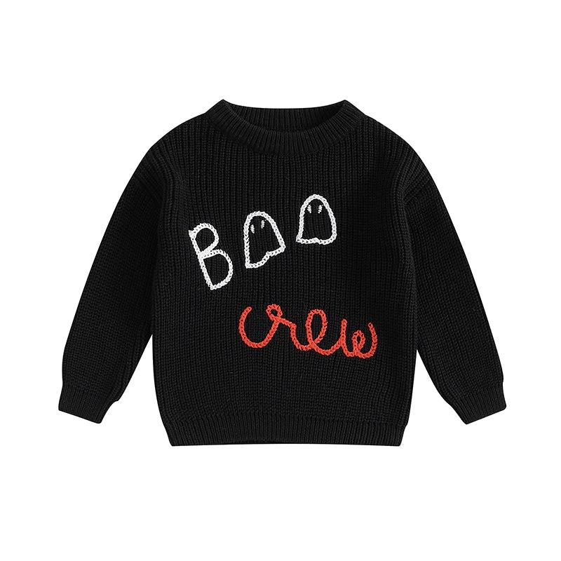 Embroidered Long Sleeve Girls Sweater