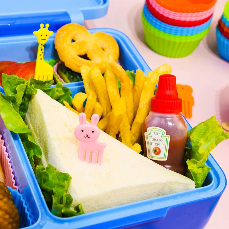 Bento-Box Accessories Set Silicone Lunch Box Dividers