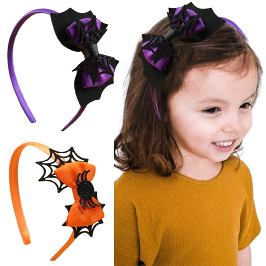 LIMITED Stock!  Halloween Spider Bow Headbands