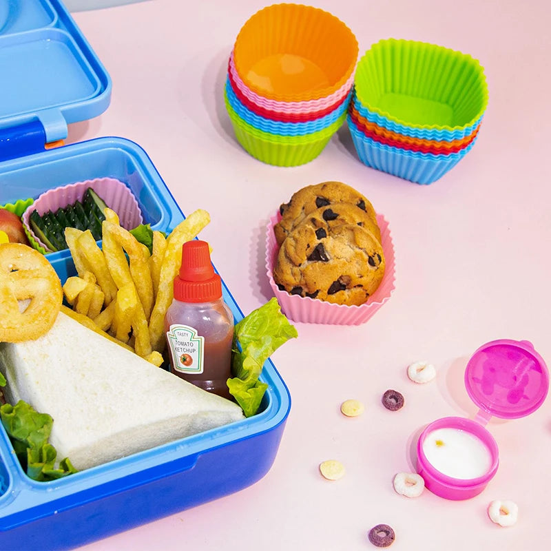 Bento-Box Accessories Set Silicone Lunch Box Dividers