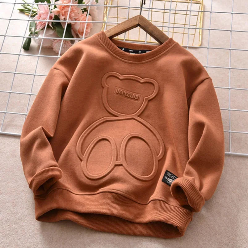 Bear Sweatshirt Long Sleeve Pullover