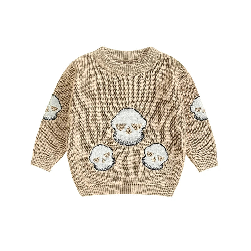 Embroidered Long Sleeve Girls Sweater